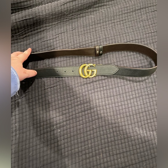 Authentic Gucci GG Marmont leather belt with shiny buckle - Picture 4 of 6